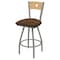 Holland Bar Stool Co 36" Swivel Counter Stool, Nickel Finish, Nat Back, Rein Thatch Seat X830 - alternate 1